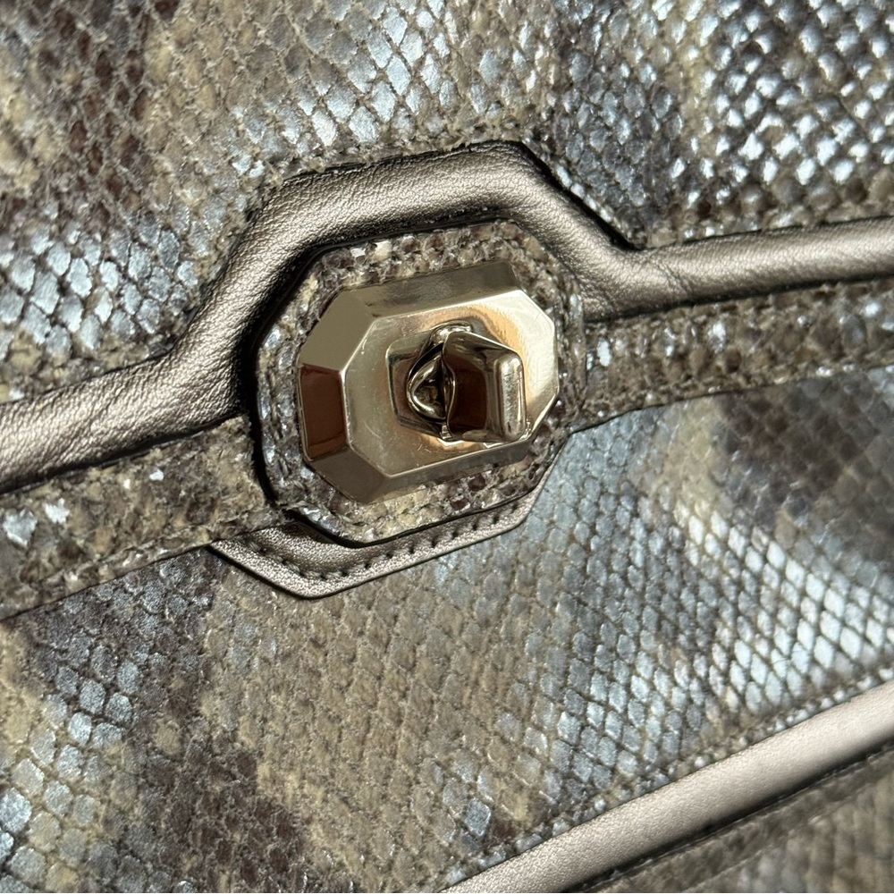 Coach Campbell Exotic Snakeskin Embossed Python Print Leather Large Satchel - Picture 6 of 15